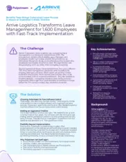 Preview of the Arrive Logistics Case Study