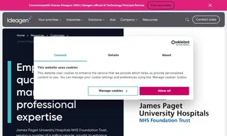 Preview of the James Paget University Hospitals NHS Foundation Trust Case Study